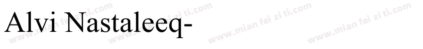 Alvi Nastaleeq字体转换